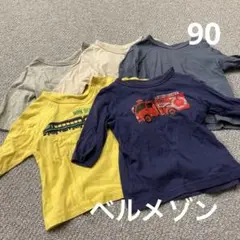 ベルメゾン GITA 七部袖 Tシャツ 乗り物 サイズ90 5枚セット