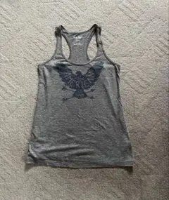 美品　OLD NAVY グレー イーグルプリント タンクトップ XS