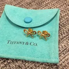 ティファニー ゴールド リボンピアス