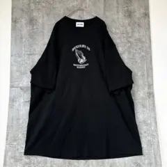 LAZY GOD プリントTシャツ ブラック ビッグシルエット オーバーサイズ