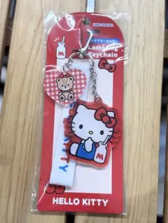 サンリオ　ハローキティ　ラメタグキーホルダー　レッド