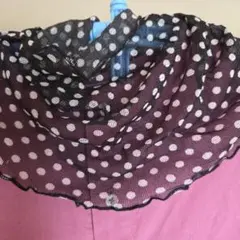 黒白水玉フリルストール