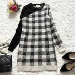 美品✨ 3.1 Phillip Lim カシミヤ混 チェック柄 ニットワンピース
