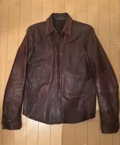 RARE C DIEMカルペディエム ウォッシャブルレザーシャツ 2004ss カルペディエム ウォッシャブルレザーシャツ 長袖 3 茶 ブラウン