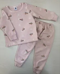 PETIT BATEAU ピンク パジャマ 2ans