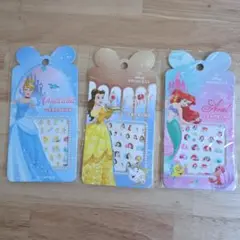 ディズニープリンセス ネイルシール 3枚セット