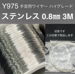 厳選 Y975 ステンレス 0.8mm 3M 手芸用 ワイヤー ハイグレード