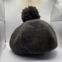 POU DOU DOU ダークグリーン ポンポン付きベレー帽