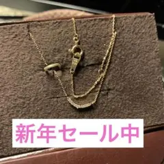 アガット 18金ネックレス 三日月モチーフ ダイヤモンド0.04 鎖の煌めき