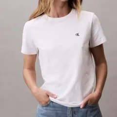 Calvin Klein TシャツジャージーショートスリーブクルーネックTシャツ