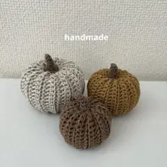 ハンドメイド　編みぐるみ　かぼちゃ　ハロウィン