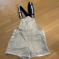 repipi armario 茶系　ショートオーバーオール xs