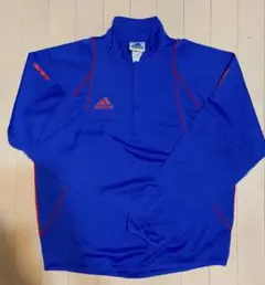 adidas アディダス ジャージ上下 青赤 Mサイズ