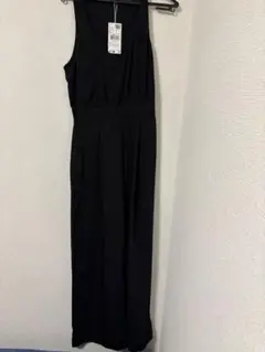 MANGO ブラック ロングワンピース XS ノースリーブ 新品タグ付き