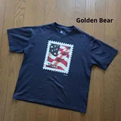 ゴールデンベア Tシャツ 半袖 ネイビー プリント