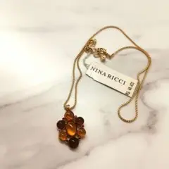 新品タグ付きNINARICCI ニナリッチ ゴールド　カラーストーン ネックレス