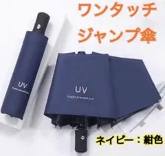 【新品】自動開閉 ネイビー折りたたみ傘！