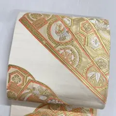 扇　鶴紋　松紋　花菱　袋帯　着物　121t
