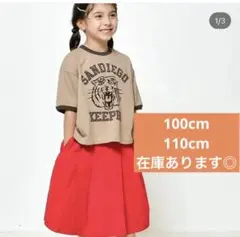 【ニードルワークス】SANDIEGO Tシャツ ネイビー　110cm ブラウン