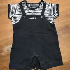 COMME CA ISM ストライプロンパース