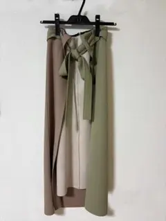【良品】リボン付きロングスカートーGALLARDAGALANTEー