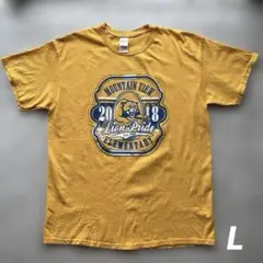 USA古着半袖Tシャツ"MOUNTAIN LION"L ピューマ イエロー 希少