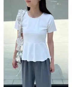 【新品未使用】Stylevoice for xxx ペプラムTシャツ　白