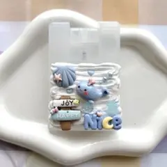ホイップデコ アルコールケース 薄型 スプレー 海の生き物 クジラ 青