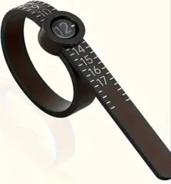 【新品　未使用】リングゲージ 指輪サイズ測定器 ブラック