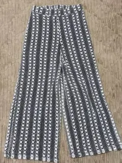 【美品】モノクロ ガウチョパンツ Lサイズ