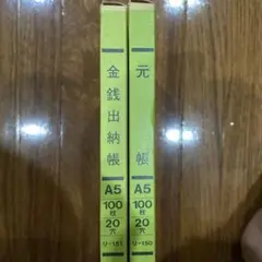 金銭出納帳 元帳 A5 100枚 20穴　各一冊計2冊セット