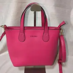 《美品》FIRANO ピンク 2wayショルダーバッグ