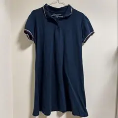 ポロシャツ　ワンピース　ネイビー