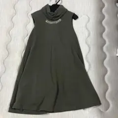 RDノースリーブオリーブグリーンワンピース