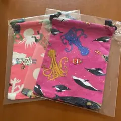 マンナイン mannine ノベルティ巾着袋　2個セット