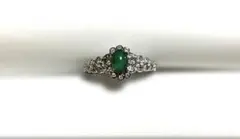 翡翠 ヒスイ 花柄 リング 指輪