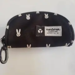 YAKPAK ウサギ柄ポーチ 黒