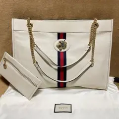新品 グッチ GUCCI ラジャ クリスタル付タイガーヘッドラージトートバッグ