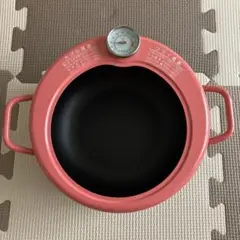 【未使用品】両手天ぷら鍋 温度計付き 直径18cm タマハシ