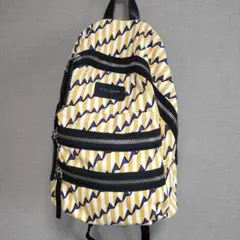 マークジェイコブス リュック MARC JACOBS コットン 牛革 イエロー