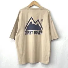 FIRST DOWN ファーストダウン バックプリント 刺繍 Tシャツ