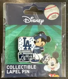 【限定】 ドジャース ディズニー コラボ ピンバッジ ミッキーマウス 大谷翔平