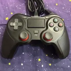 PS4 互換品　ワイヤードコントローラー　ブラック　動作確認済み