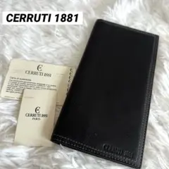 未使用✨CERRUTI 1881 メンズ レザー 長財布 二つ折り財布 黒 ブラ