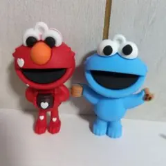 クッキーモンスター エルモ ラバーフィギュア