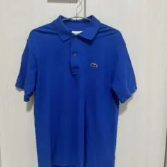Lacoste 青 コットン ポロシャツ 半袖
