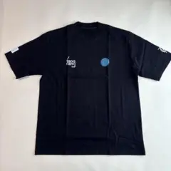 tangram タングラム　黒のロゴ入りコットンモックTシャツ　XXL