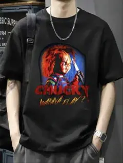 チャッキー 半袖Tシャツ 黒 M