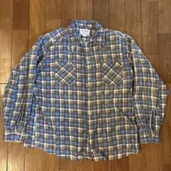 70s VINTAGE COMPASS チェックシャツ プリントネル