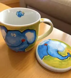 蓋付きマグカップ⭐︎象さん柄　Gallery by Inhesion
